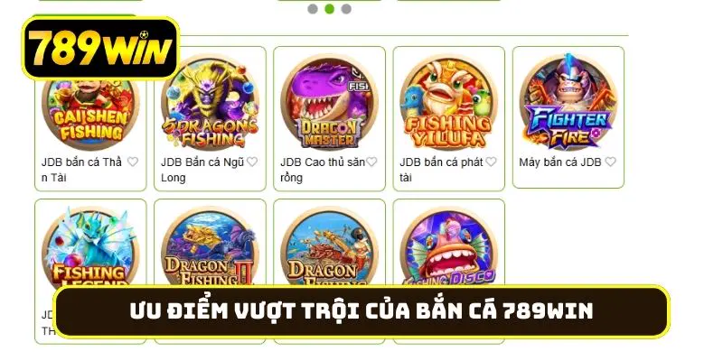 Ưu điểm vượt trội của bắn cá 789Win